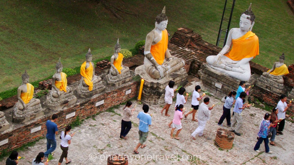 Ceremonie Bouddhiste Ayuttahaya Tha├»lande